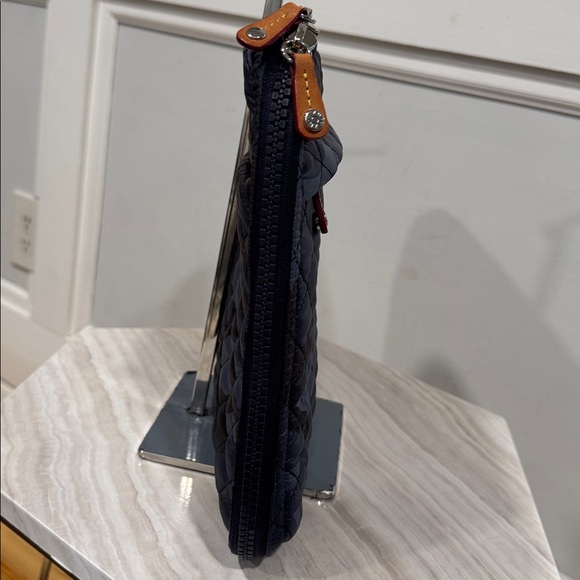 MZ Wallace Bag Laptop Metro Organizer Sleeve Blue Black Camouflage Quilted Nylon - Picture 7 of 17